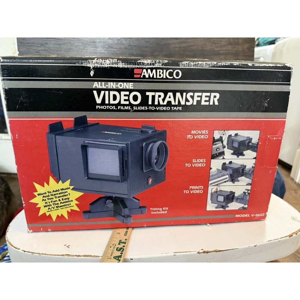 AMBICO All-in-One Video Transfer Photos Films Slides to Video Mod V-0652 - New